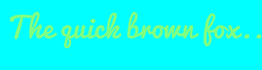 Image with Font Color 80FF80 and Background Color 00FFFF